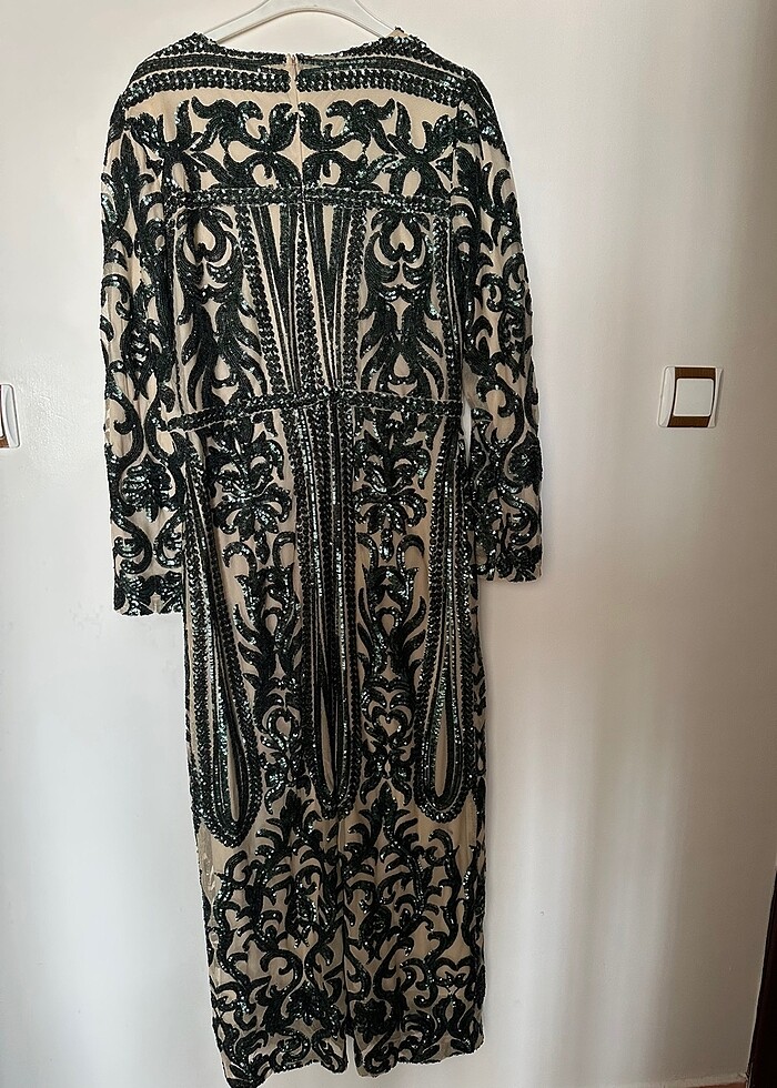 Zümrüt yeşili özel dikim abiye - Görsel 3