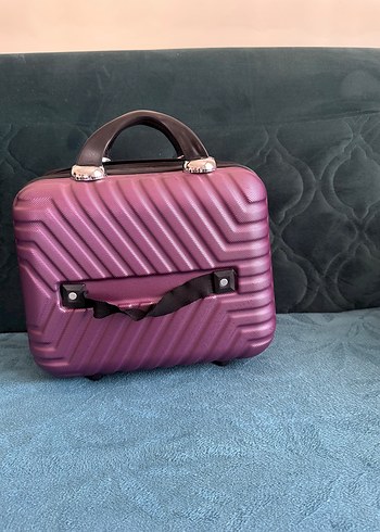 Mor Fermuarlı Makyaj Valizi - Görsel 2