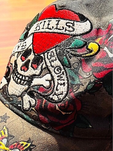  Beden Ed Hardy Skull Love şapka / orijinal