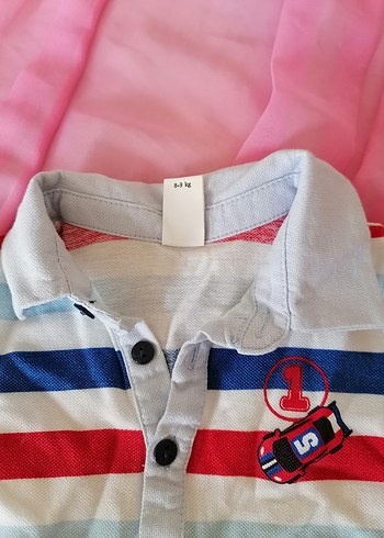 Çizgili Erkek Çocuk Polo Tişört - Görsel 3