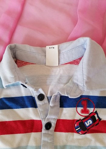 Çizgili Erkek Çocuk Polo Tişört - Görsel 2