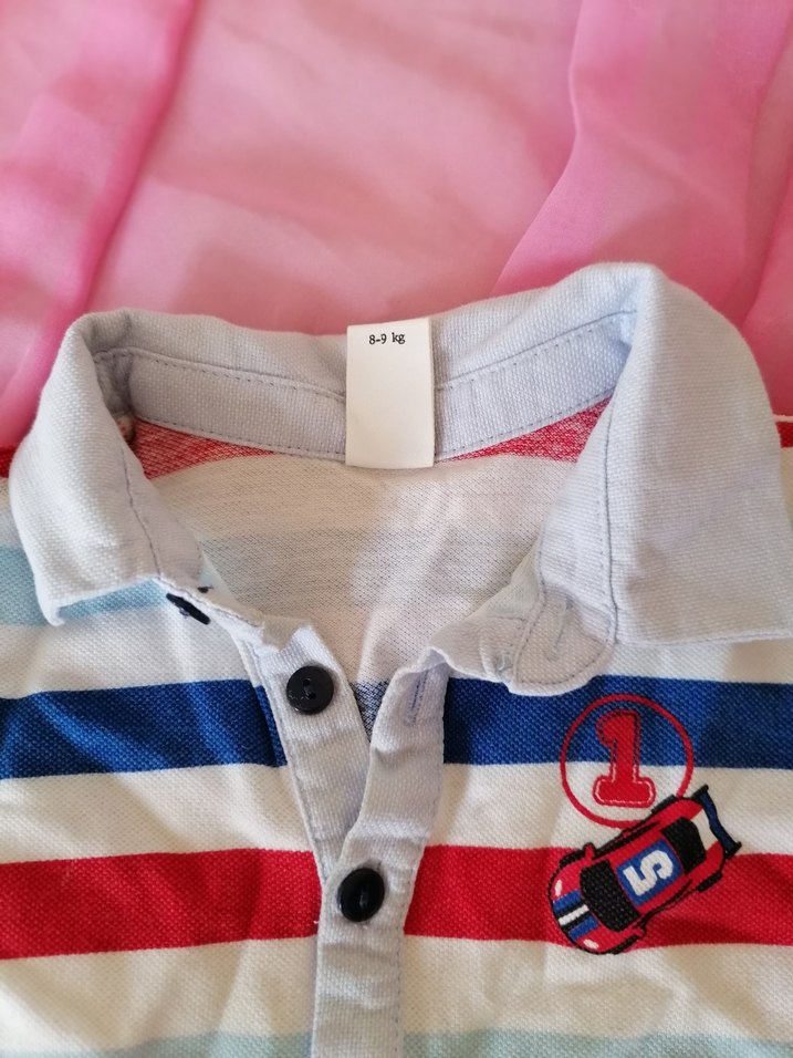 Çizgili Erkek Çocuk Polo Tişört - Görsel 2