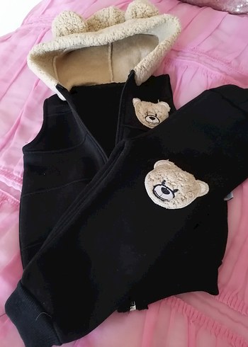 Kapüşonlu, Kürklü Bebek  Takımı - Görsel 2