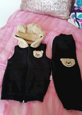 Kapüşonlu, Kürklü Bebek  Takımı - Görsel 3