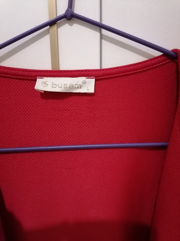 Kırmızı Fırfırlı Kadın Ceket - Görsel 3