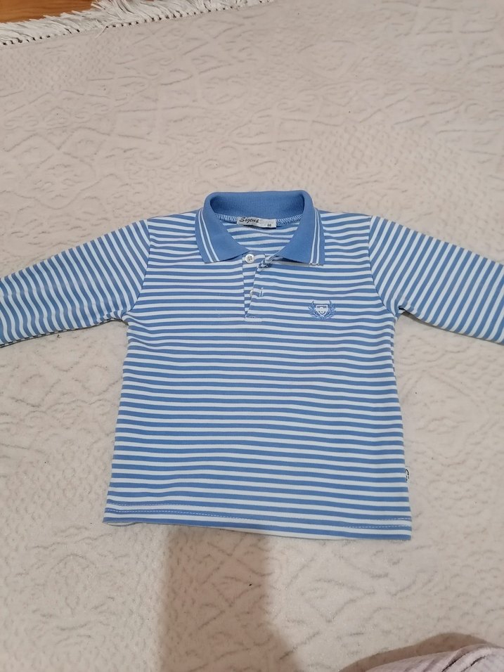 Erkek Çocuk Çizgili Polo Tişört Kısa Kollu - Görsel 4