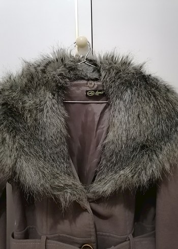 Vizon Kürklü Kadın Midi Kaban - Görsel 2