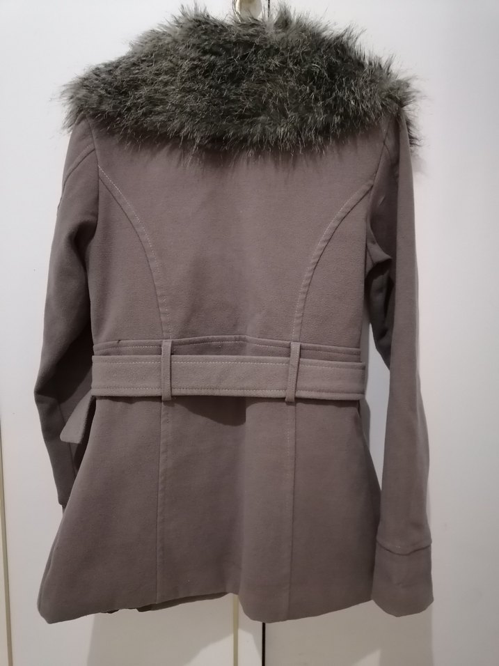 Vizon Kürklü Kadın Midi Kaban - Görsel 3