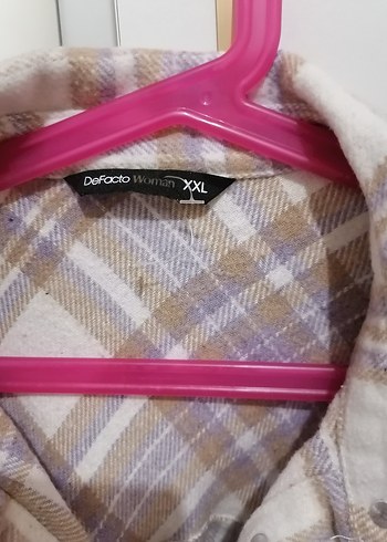 Bej Düğmeli Salaş Kışlık Gömlek - Görsel 3