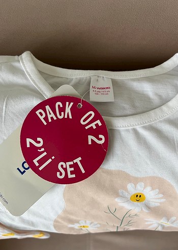 4-5 yaş lcw etiketli pijama takım - Görsel 2