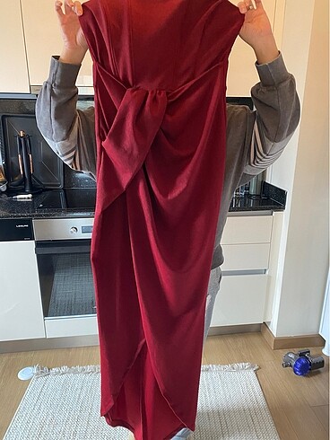 Trendyol & Milla Trendyolmilla Bordo Straplez Abiye
