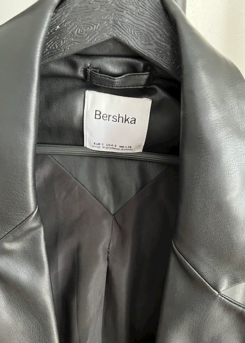 Düğmeli Siyah Deri Kadın Ceket - Görsel 2