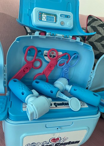 Mavi Renkli Doktor Çantası Eğitim Oyuncağı - Görsel 3