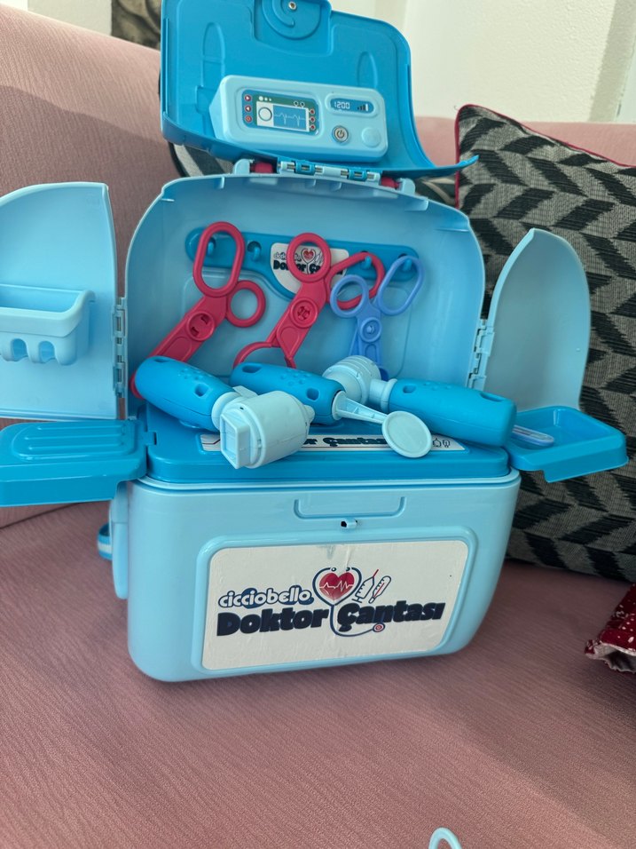 Mavi Renkli Doktor Çantası Eğitim Oyuncağı - Görsel 2