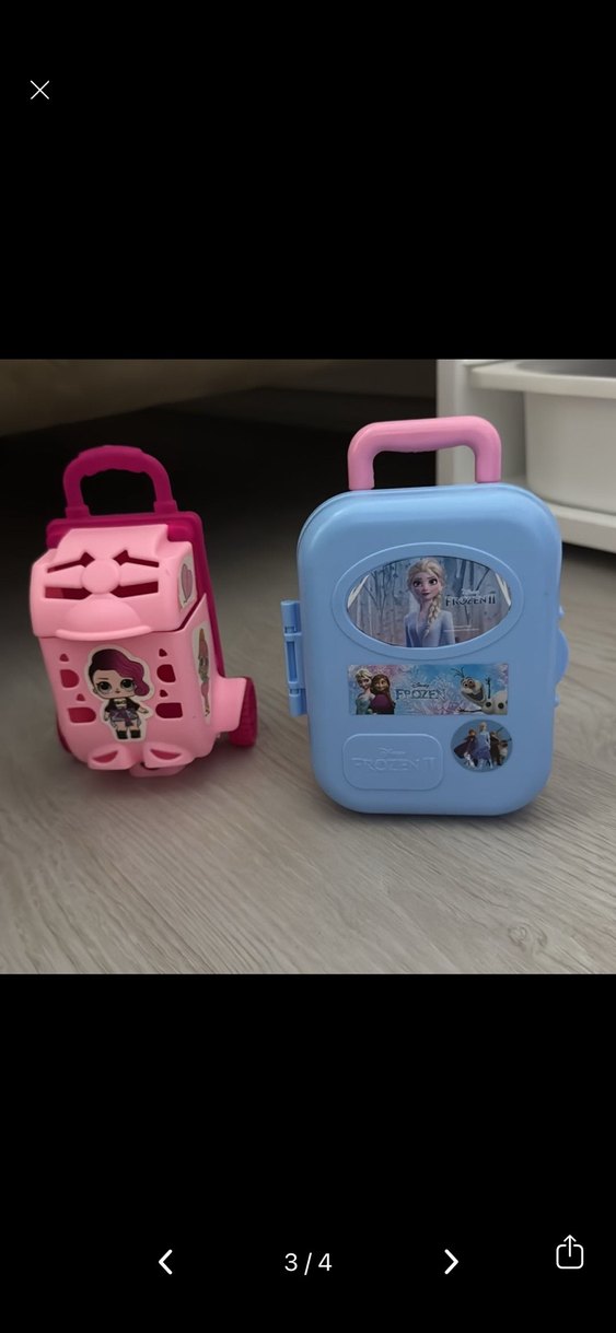 Pastel Pembe Çocuk Okul Çantası mini oyuncak valiz - Görsel 3