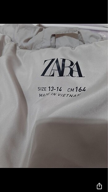 13-14 Yaş Beden Zara çoçuk mont