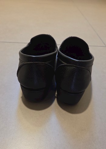 39 Beden Siyah Tokalı Kadın Günlük Loafer Ayakkabı