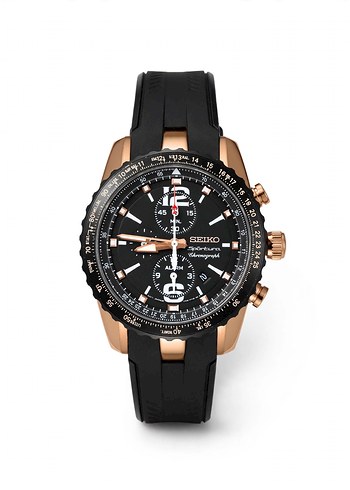 Seiko Rose Gold Siyah Spor Kol Saati