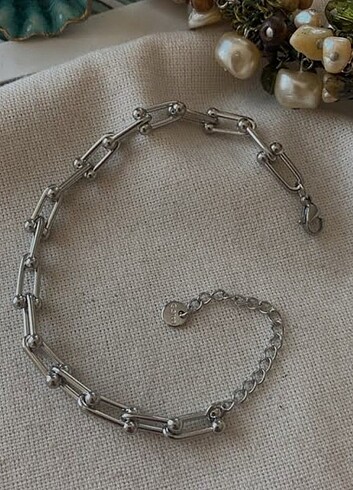 çelik tiffany bileklik gümüş renk stoklu - Görsel 2