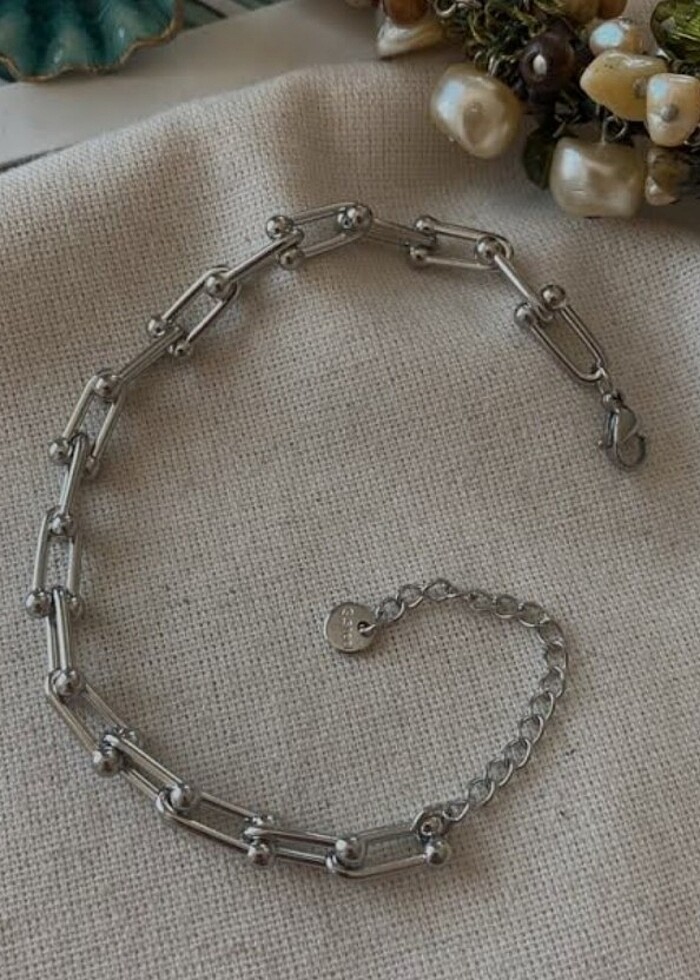 çelik tiffany bileklik gümüş renk stoklu - Görsel 2