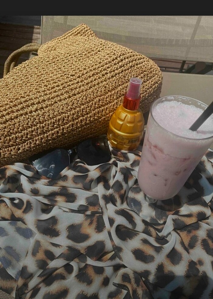 pareo plaj leopar tül - Görsel 2