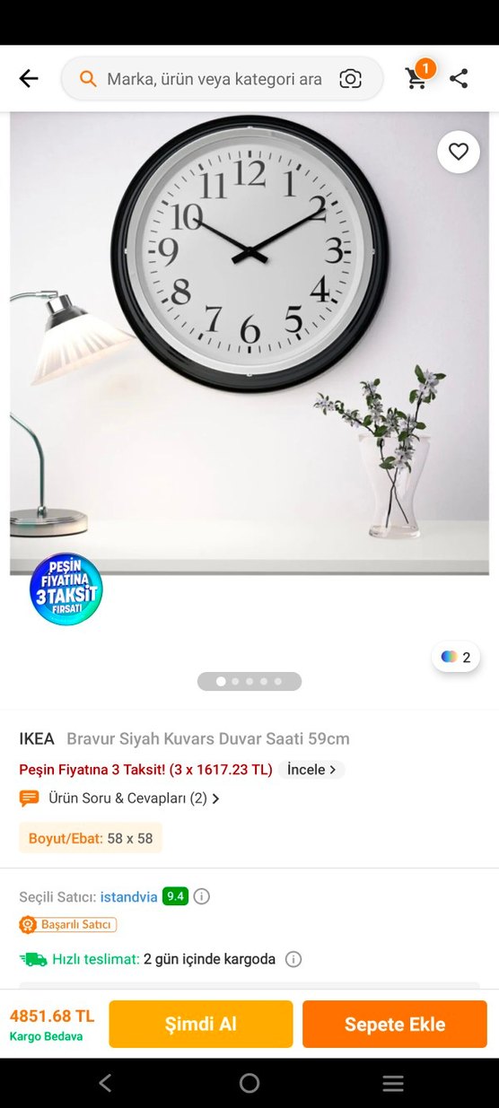 ikea bravur saat kutusunda sıfır - Görsel 2