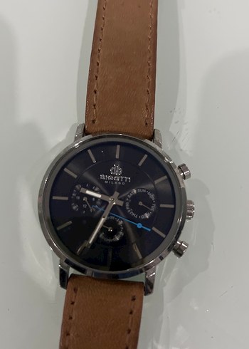 Klasik Kahverengi Deri Erkek Saati - Görsel 2