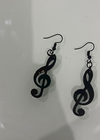 Siyah Nota Küpe - Görsel 2