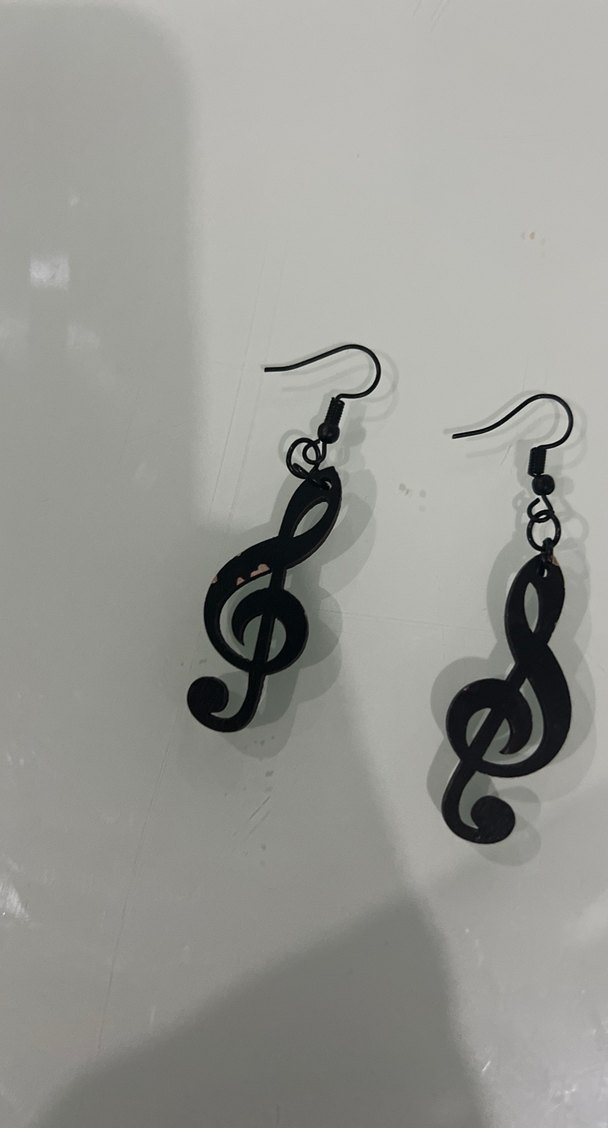 Siyah Nota Küpe - Görsel 2