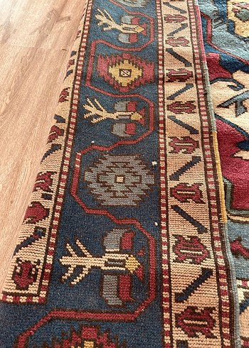 Antika Etnik Desenli Çok Renkli Geleneksel Halı - Görsel 4