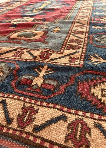 Antika Etnik Desenli Çok Renkli Geleneksel Halı - Görsel 3