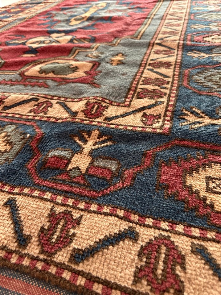 Antika Etnik Desenli Çok Renkli Geleneksel Halı - Görsel 3