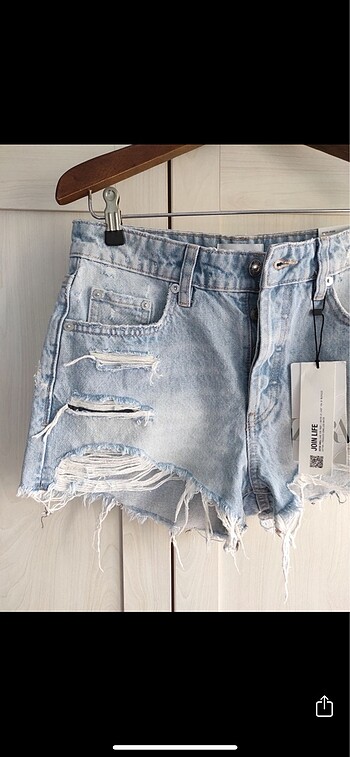 s Beden mavi Renk Zara 36 beden yeni denim şort