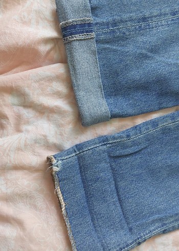 Zara Mavi Rahat Kesim Midi Kadın Kot Pantolon