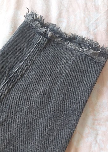 LC Waikiki Gri Kadın Denim Rahat Kesim Pantolon