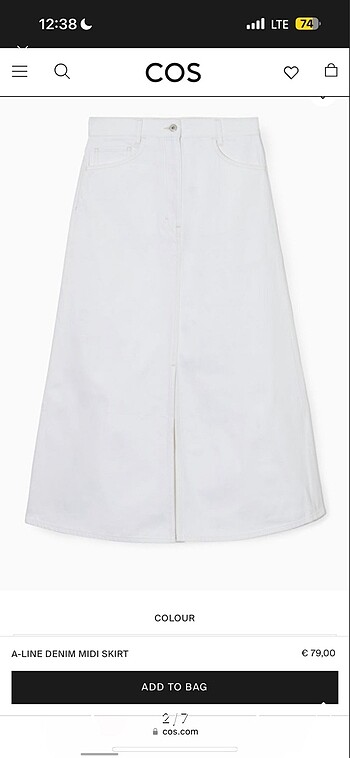 Cos Cos denim midi etek