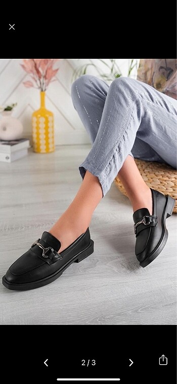 Diğer Siyah loafer makosen ayakkabı