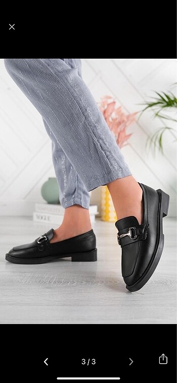 40 Beden Siyah loafer makosen ayakkabı