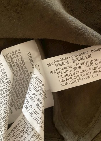 Zara Zara Süet Görünümlü Haki Ceket