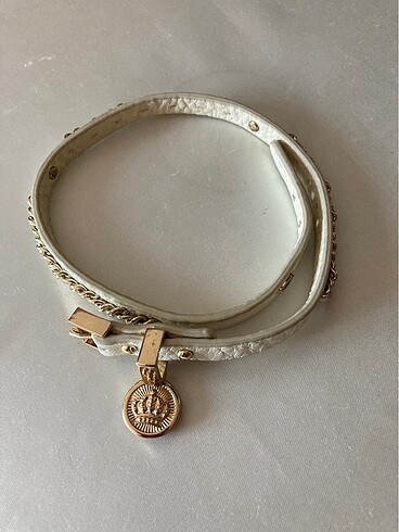 Juicy Couture Beyaz Deri Bileklik