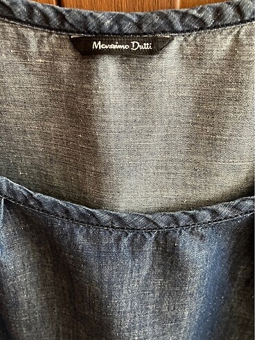 m Beden lacivert Renk Massimo Dutti Kısa Jean Elbise