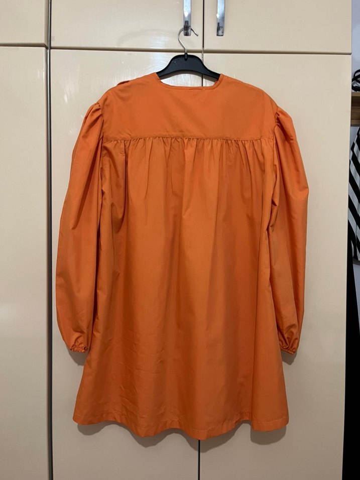 Turuncu, Fırfırlı Tunik - Görsel 3