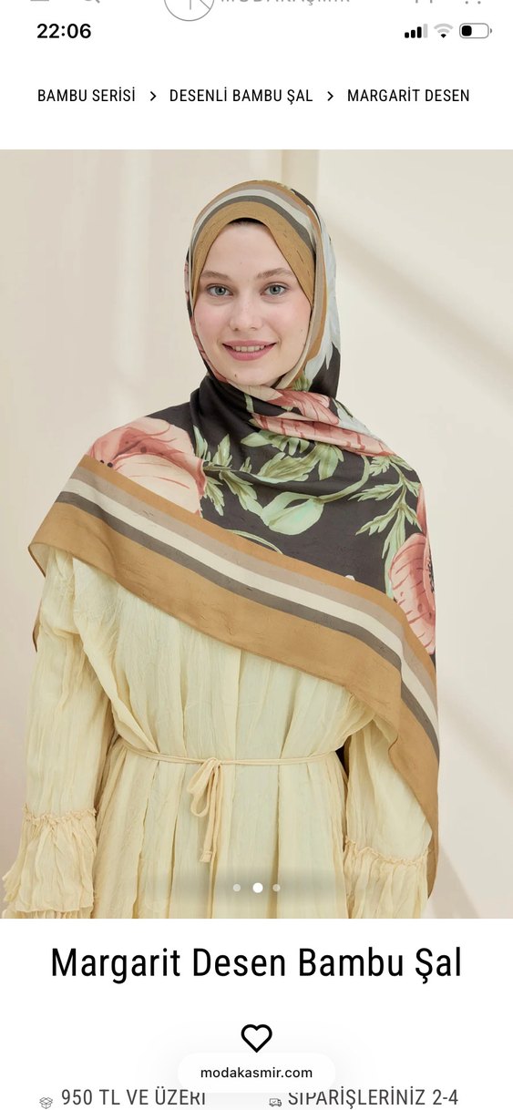 Bej Desenli Modakaşmir Şal - Görsel 2