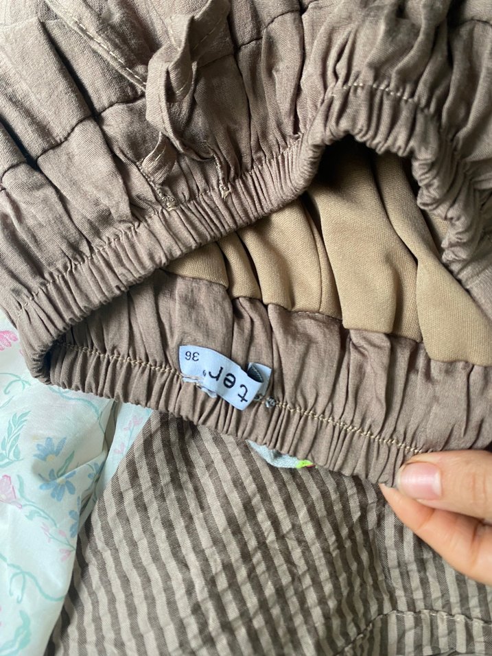 Bej Uzun Kloş Etek - Görsel 4