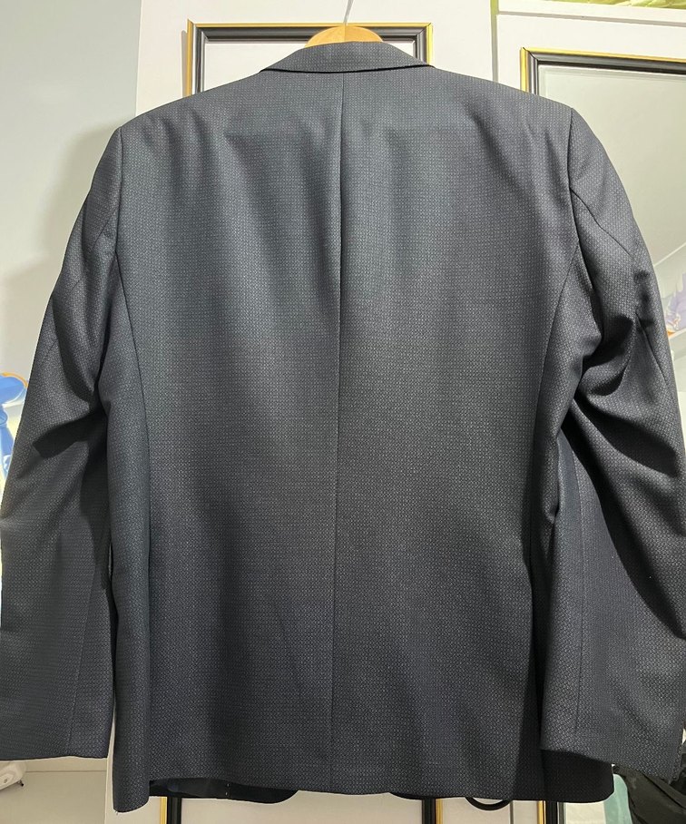 Gri Erkek Ceket Notch Yaka Düzenli Kesim - Görsel 2