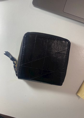Fermuarlı Siyah Deri Kadın Cüzdan - Görsel 2