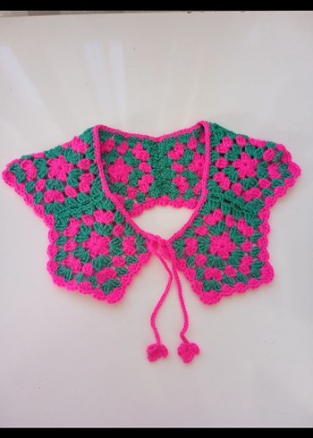 Renkli Nakışlı Örgü Kız Bolero - Görsel 3