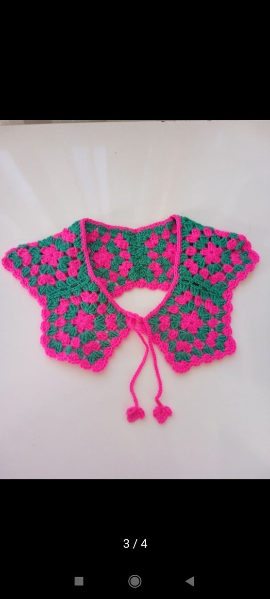 Renkli Nakışlı Örgü Kız Bolero - Görsel 3