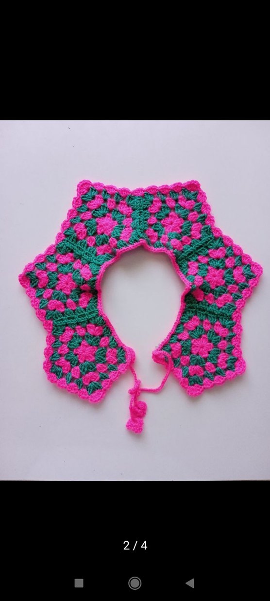 Renkli Nakışlı Örgü Kız Bolero - Görsel 2