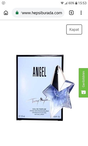 Thierry Mugler Angel EDP 25 ML Kadın Parfümü